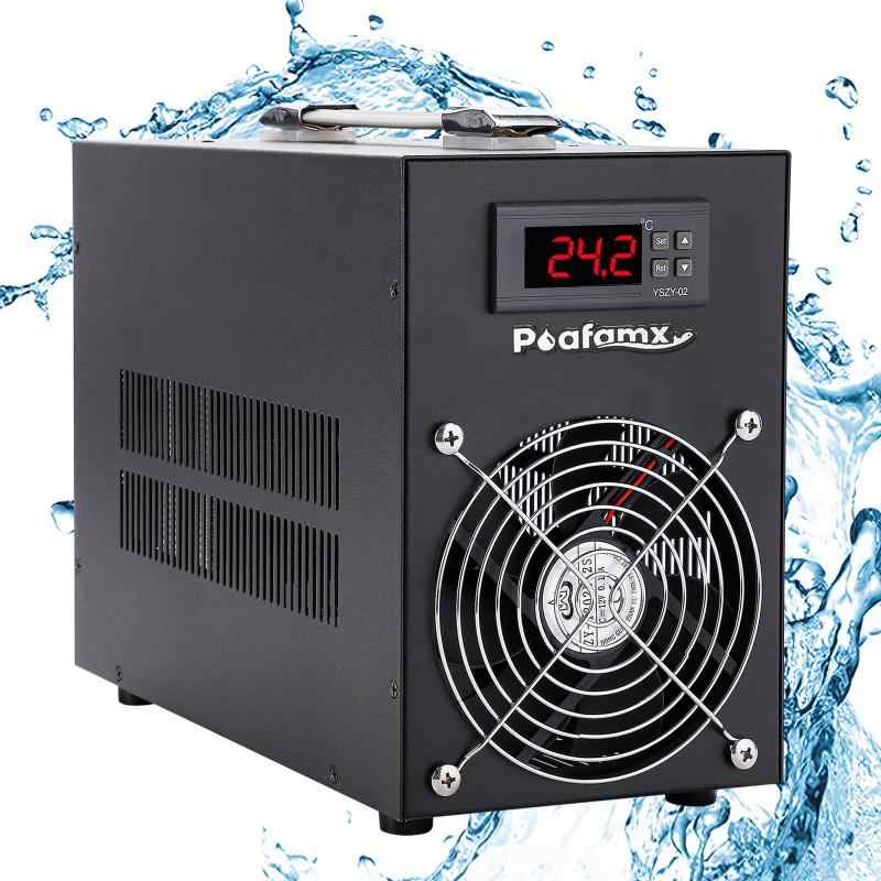 Poafamx 水槽クーラー 60L冷却だけ ペルチェ式 15-30℃調整可能 パイプ付き 循環ポンプ付き 日本語取り..