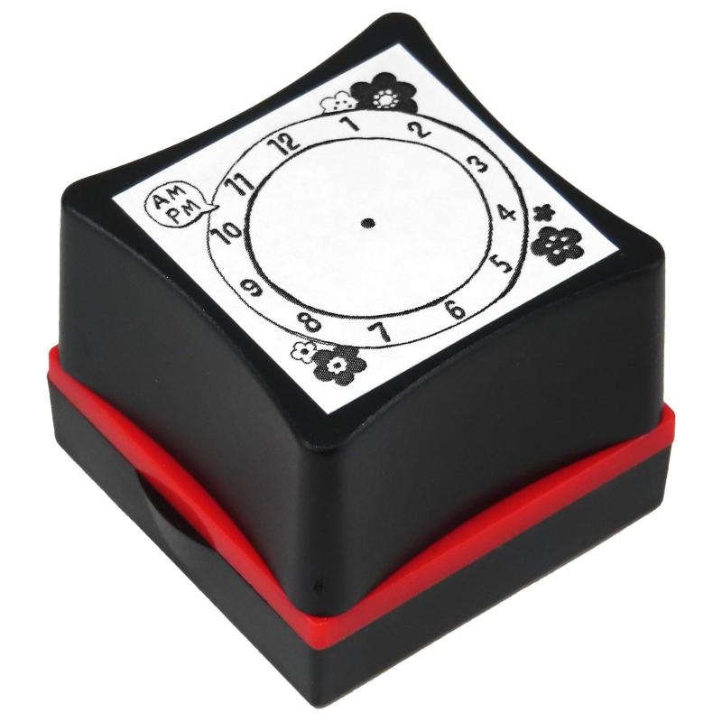 タイヨートマー ファインカラースタンパー 手帳の記録スタンプ 4.花時計 インク色：黒