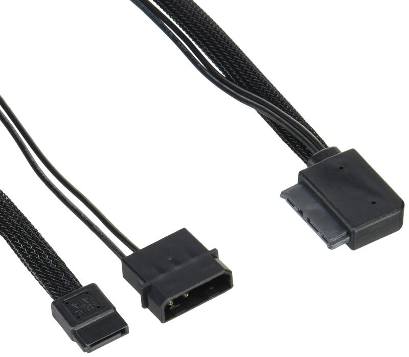 SilverStone スリム光学ドライブ用スリムSATAケーブル SST-CP10