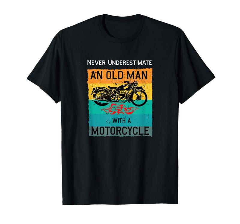 バイクを持った老人を見くびるな バイカーズギア Tシャツ