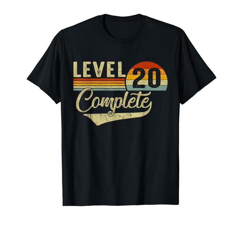 乐天商城 - レベル20 コンプリート レトロ ビデオゲーマー カップル 20周年 Tシャツ