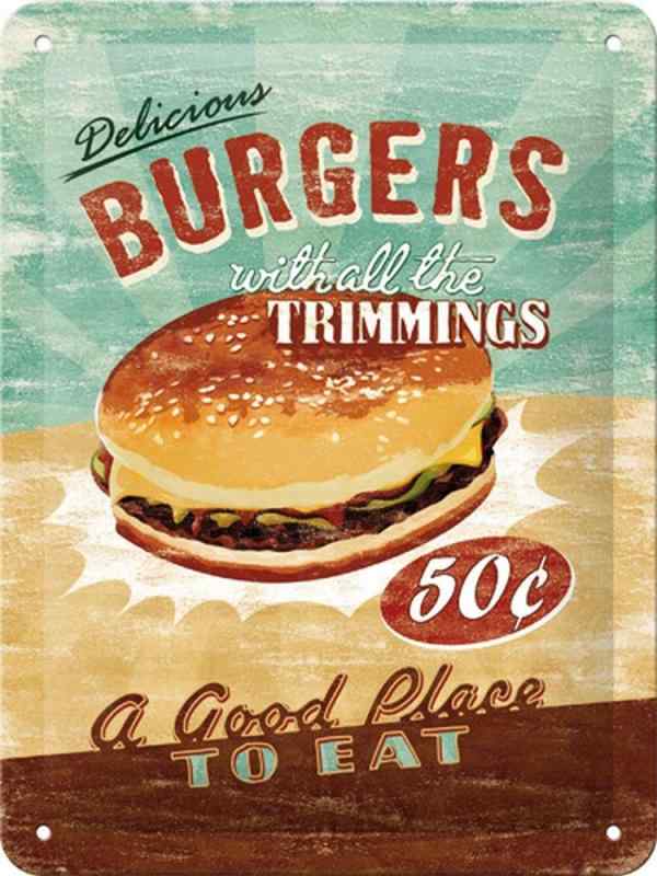乐天商城 - ブリキ看板 USA バーガー Burgers/TIN SIGN アメリカン雑貨 インテリア