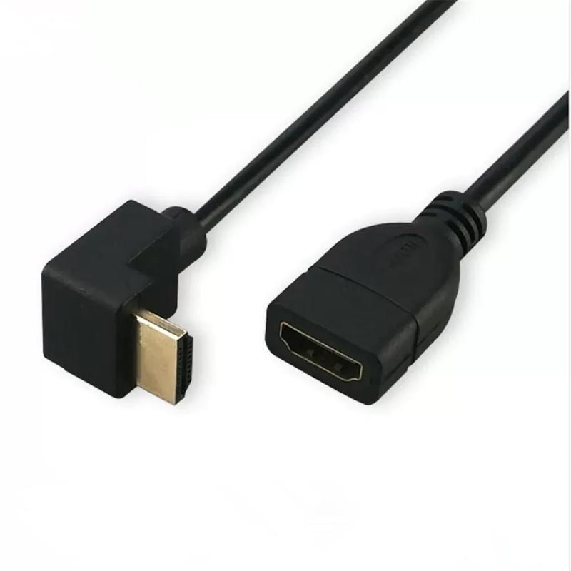 KKM-ラブショー0.15m 0.3m 0.5m短いHDMI ケーブル，4k /1080PHDMI 延長ケーブル, HDMI 1.4オス-メス 90度L字型左右向きHDMI 延長ケーブル 高速HDMI変換4K 60Hz HDMI 1.4ケーブル