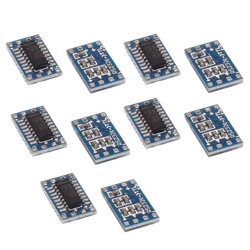 Hailege 10個セット RS232からTTL MAX3232からTTLレベルコンバーターボードシリアルコンバーターボードRS232からTTLシリアル
