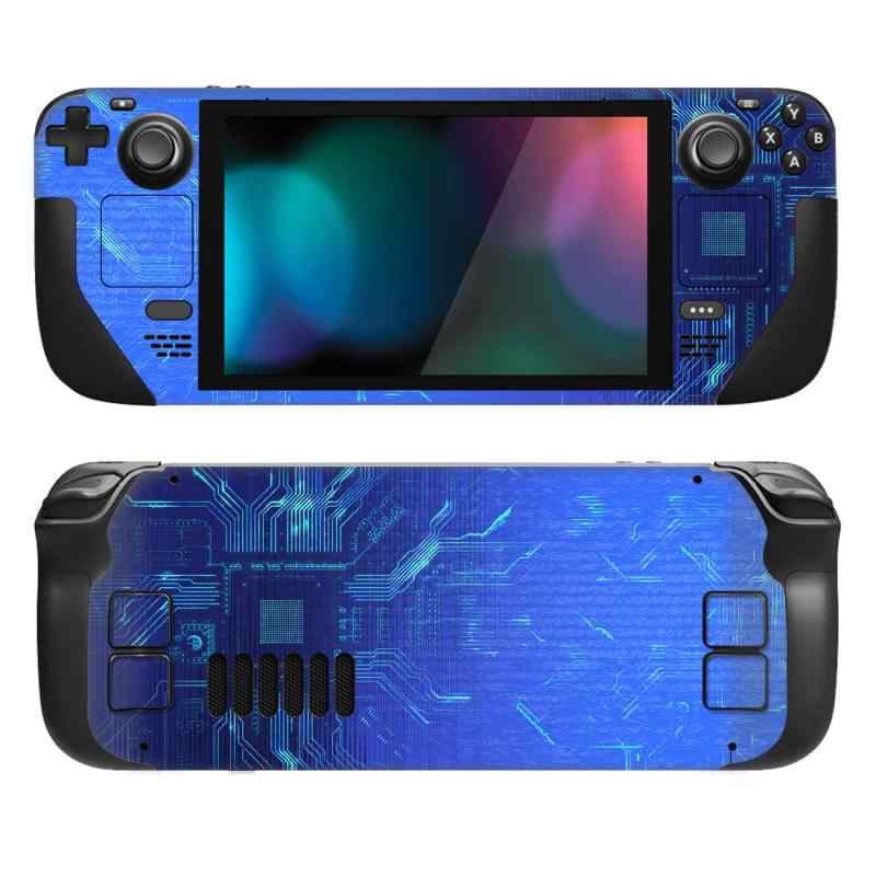 PlayVital Steam Deckモデルに対応用フルセット保護ステッカーシール、Steam Deckに対応用カスタムビニールステッカースキン【ブルーライトグラフィック】