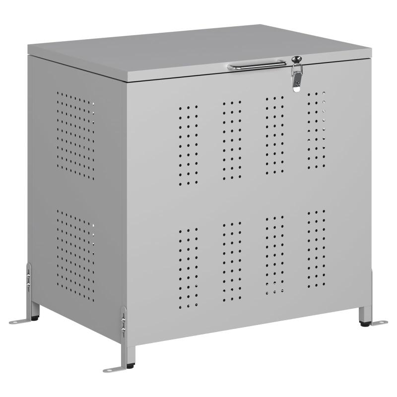 Rakuten - Euker ゴミ箱 大型 屋外 210L ゴミステーション 組立式 ごみ収集ボックス 蓋付き カラス・野良猫対策 分別ダストボックス 庭・公共施設用