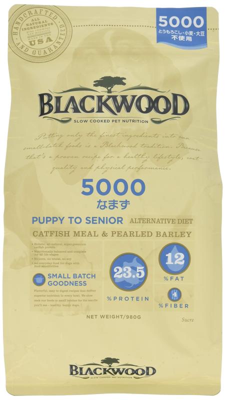 乐天商城 - ブラックウッド ドッグフード 5000 なまず 980g