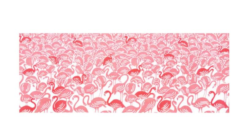 戸田屋商店(Todaya Shouten) 梨園染 手ぬぐい フラミンゴ 794, ピンク 約37×98cm
