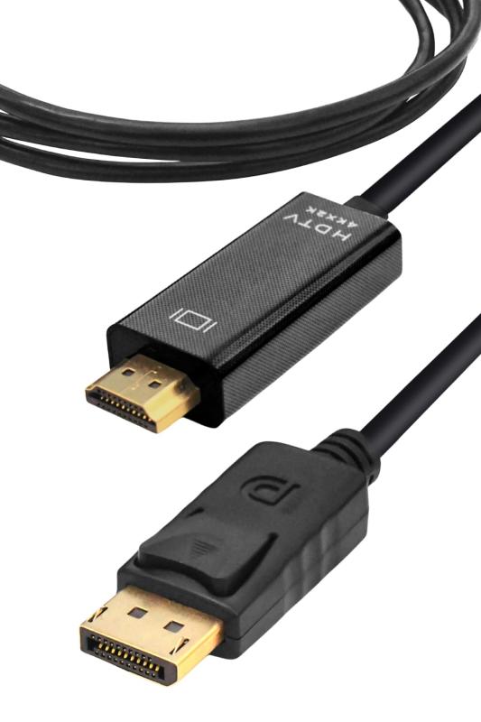 シズカウィル HDMI DisplayPort HDMIケーブル ディスプレイポート dpケーブル 変換ケーブル 変換アダプタ アダプター 軽量 最大4K 解像度 オス メス ブラック 1個入り