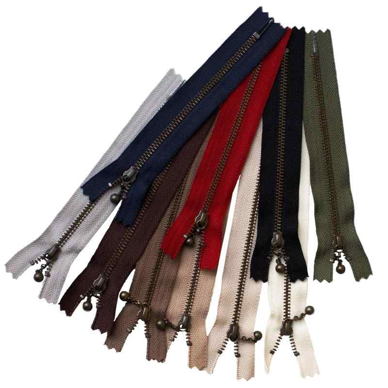 日本紐釦貿易(Nippon Chuko)Y.K.K 玉付ファスナー14cm イブシ10本セット 3GKB14-10MIX