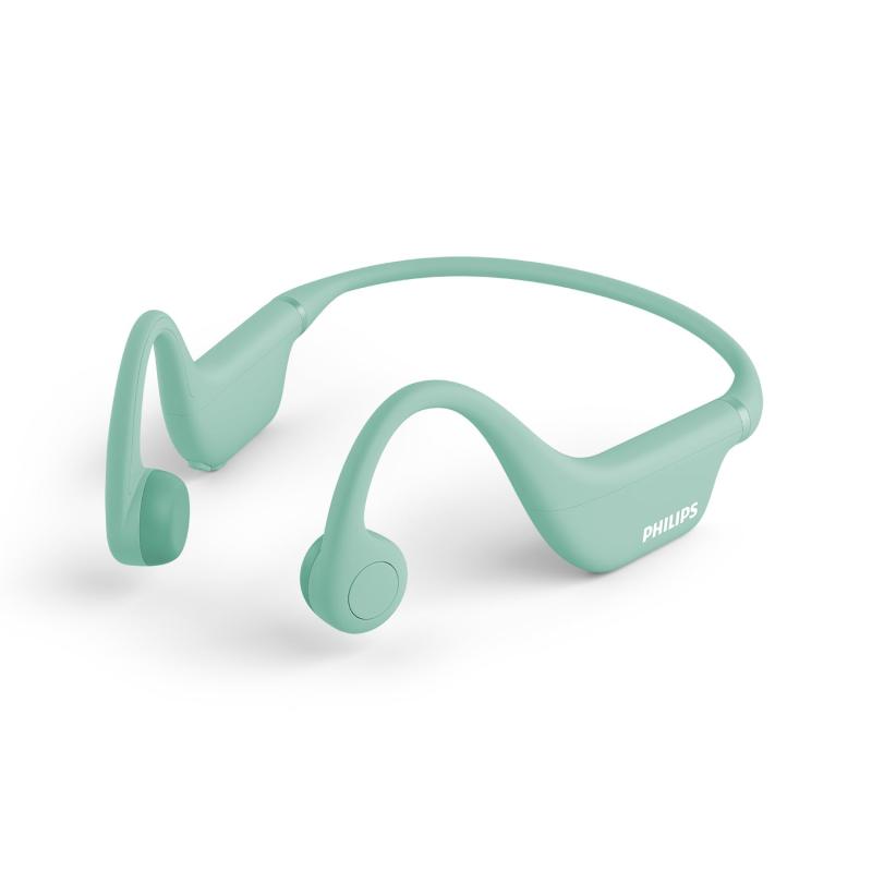 【】PHILIPS(フィリップス) TAK4607 骨伝導 Bluetooth ワイヤレスイヤホン サイズ調整可能なアジャスター付ヘッドバンド 防水規格IPX5