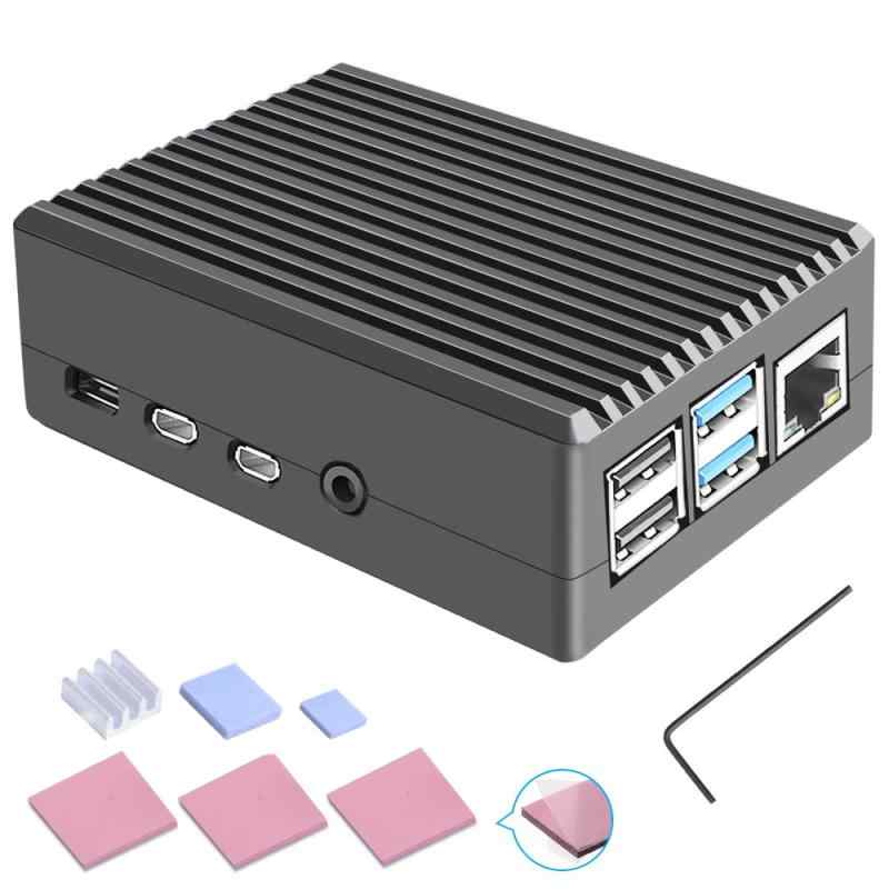 GeeekPi Raspberry Pi4アルミニウムケースRaspberryPi 4Bパッシブ冷却熱放散メタルケースはRaspberryPi 4のみに適用可能