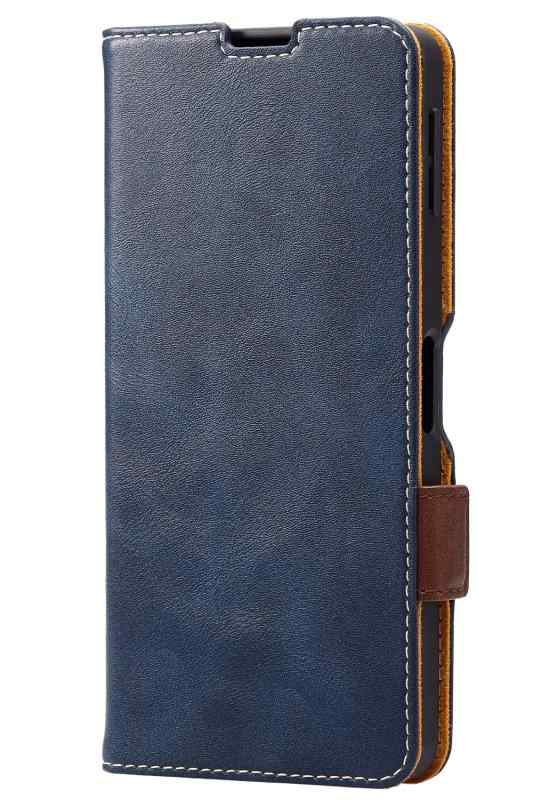 エレコム AQUOS sense8 (SH-54D / SHG11) ケース レザー カバー 手帳型 マグネット フラップ 耐衝撃 衝撃吸収 ストラップホール付 スタンド機能付 ステッチ ブラック PM-S234PLFY