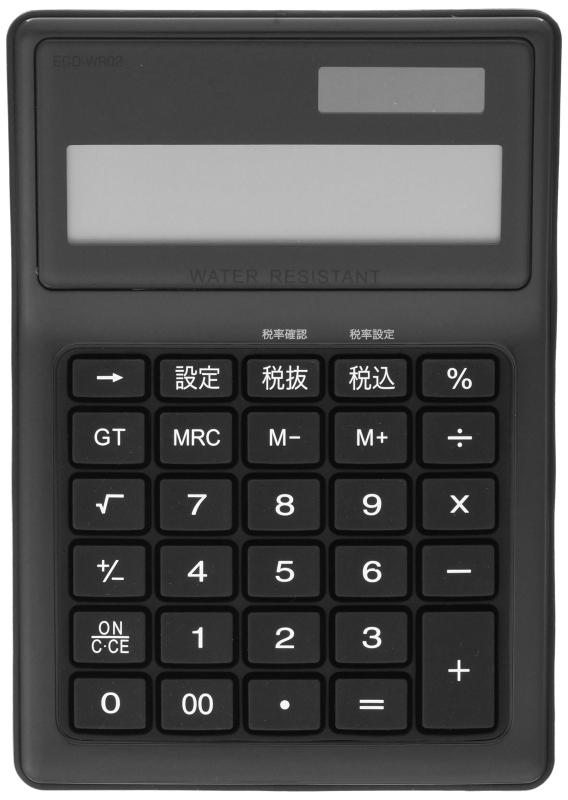 ナカバヤシ 電卓 デスクトップ防水タイプ