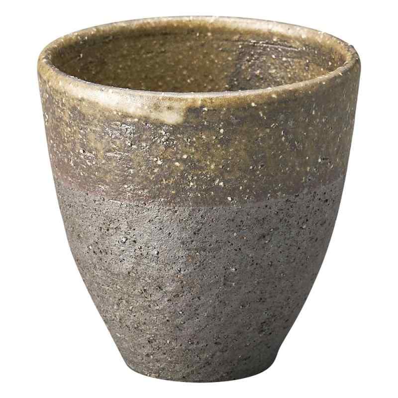 乐天商城 - 丸伊製陶 信楽焼 へちもん 湯呑 容量約220ml ブラウン