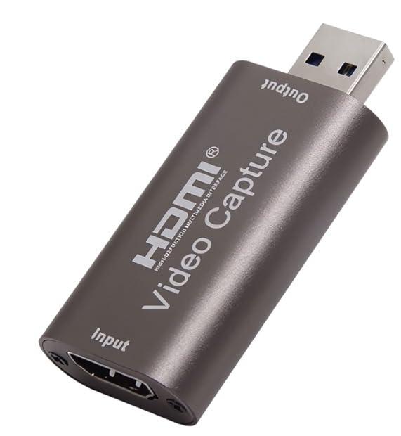 HDMI ビデオゲームキャプチャーボードユニット ポータブル 録画 ライブ配信 テレワーク 電源不要 持ち運びに便利