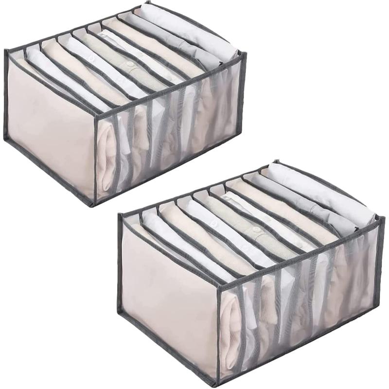 Xnuoyo 収納ボックス Tシャツ収納ボックス 衣装収納ケース 収納ケース 引出し収納 Tシャツ ジャケット 小物収納 整頓ボックス 引き出し仕切り 2個セット 大容量 折り畳み 防塵 防湿 通気 収