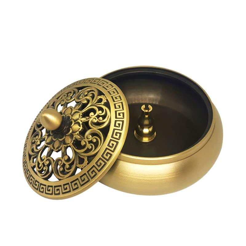 【BERESHITH】香炉 東洋風香炉 お香立て セット 蓋付き アンティーク 銅製 おしゃれ インテリア 仏具 お香立セット