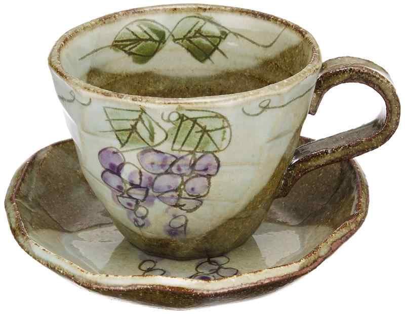 美濃焼 珈琲碗皿 ぶどう 日本製