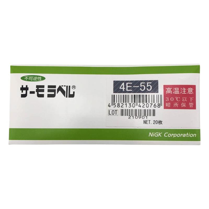 乐天商城 - 日油技研工業 サーモラベル4点表示屋外対応型 不可逆性 55度 4E55