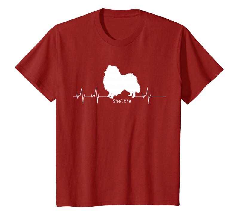 乐天商城 - シェルティハートビートドッグデザイン - シェルティギフト Tシャツ