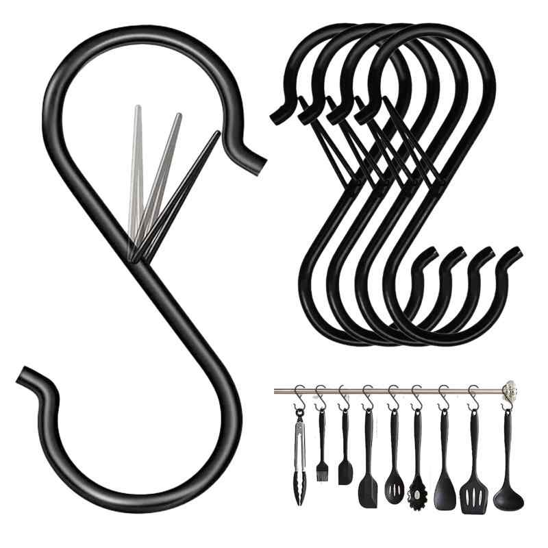 乐天商城 - 【VEVE&MIKI】S字フック 落ちない s字フック Sじフック ステンレス 耐荷重15kg 4個セット 洋服ダンス クローゼット 台所 浴室 落ちない 小物掛け 吊