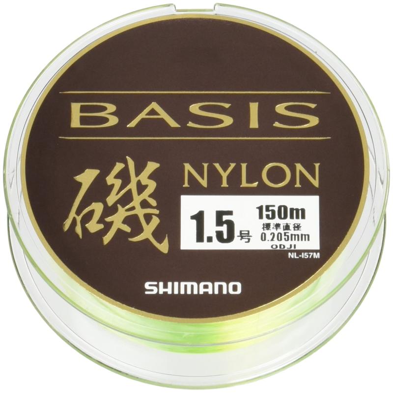 シマノ(SHIMANO) ナイロンライン ベーシック 磯 150m 1.5号~6.0号 イエロー NL-I57M 釣り糸(3.0)