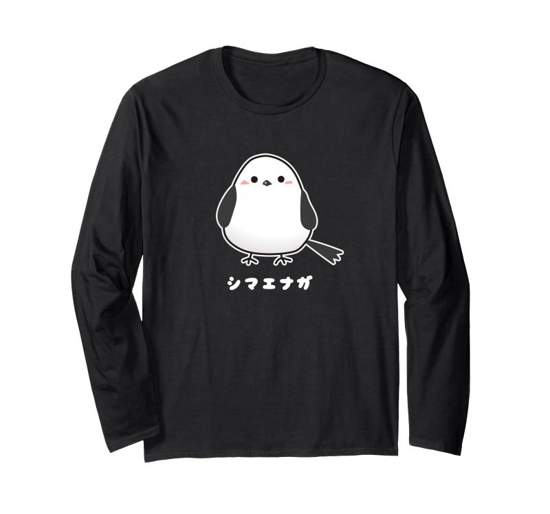 Rakuten - シマエナガ 鳥 野鳥 北海道 雪の妖精 イラスト かわいい 長袖Tシャツ