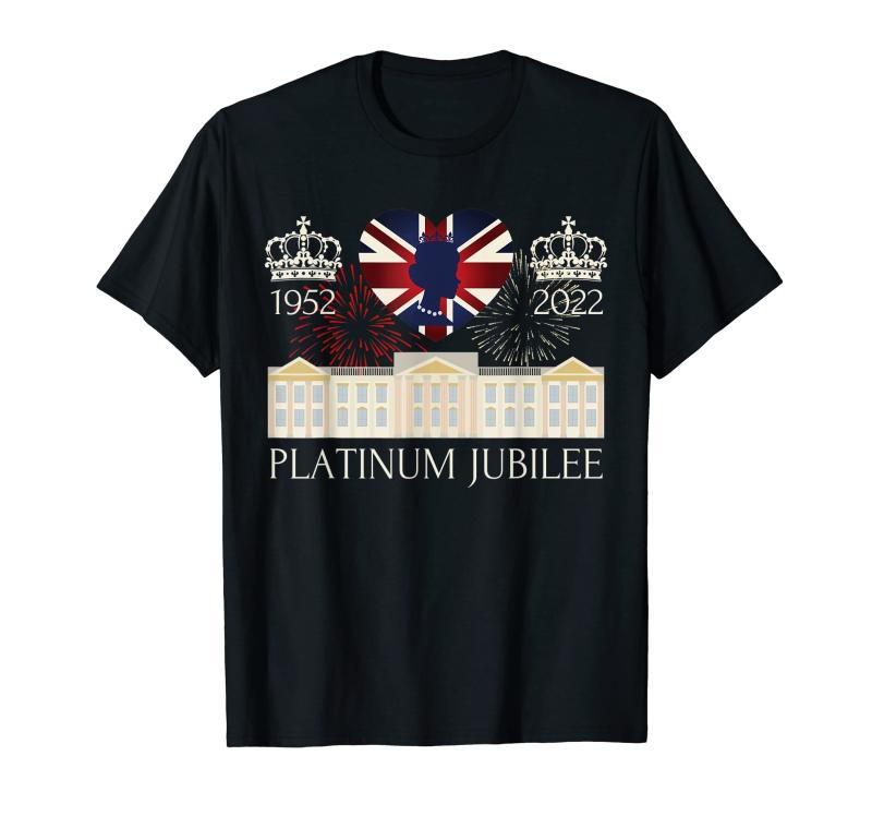 乐天商城 - エリザベス女王プラチナジュビリー70年イギリス国旗 Tシャツ
