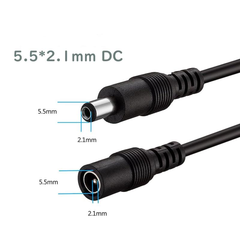 dcケーブル オスオス 1M 3M 5M 10M 選択可能 AWG18 100W dcジャック 5.5mm 2.1mm 延長 CCTVカメラ IPカメラ DVR Webカメラ ネットワークカメラ AHD防犯カメラシステム用のDC延長コネクタ DC/ACア