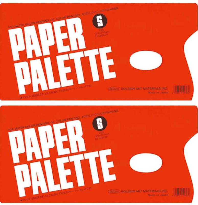 ホルベイン ペーパー パレット Sサイズ×2冊セット (ミニシール付き)セット内容：様々な絵具（アクリルや油絵など）に利用できる「ペーパーパレット Sサイズ」の2冊セットです。サイズ：30.5 ×15.0 cm枚数：25枚入（1冊あたり）ま...