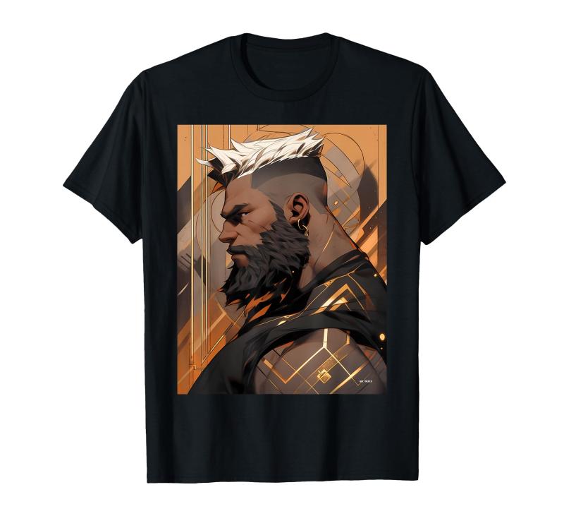 Gay Muscular Hunk LGBTQ プライド ひげを生やした クマの男 抽象芸術 Tシャツ