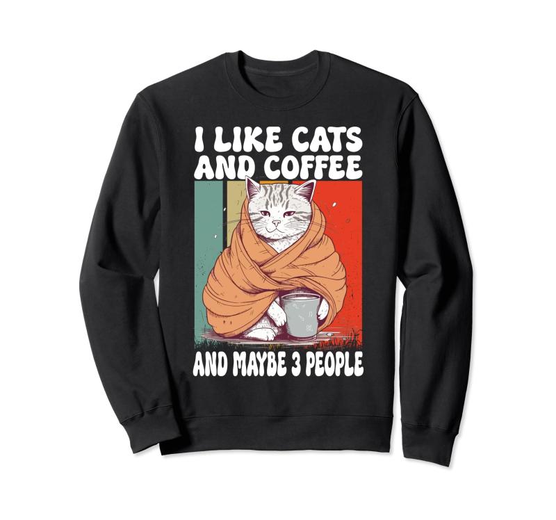 乐天商城 - Coffee Cat I 猫とコーヒーと3人くらいが好きです トレーナー