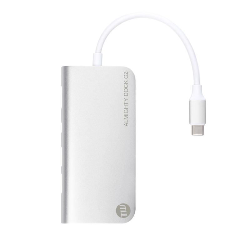 TUNEWEAR ALMIGHTY DOCK C2 マルチUSB-Cハブ7種類のインターフェイスに対応したUSB type-C変換アダプタアルミニウムを削り出して作られたユニボディ筐体最先端の高性能チップを採用Mac / Windows 対応MacBookに合わせて選べる2カラー