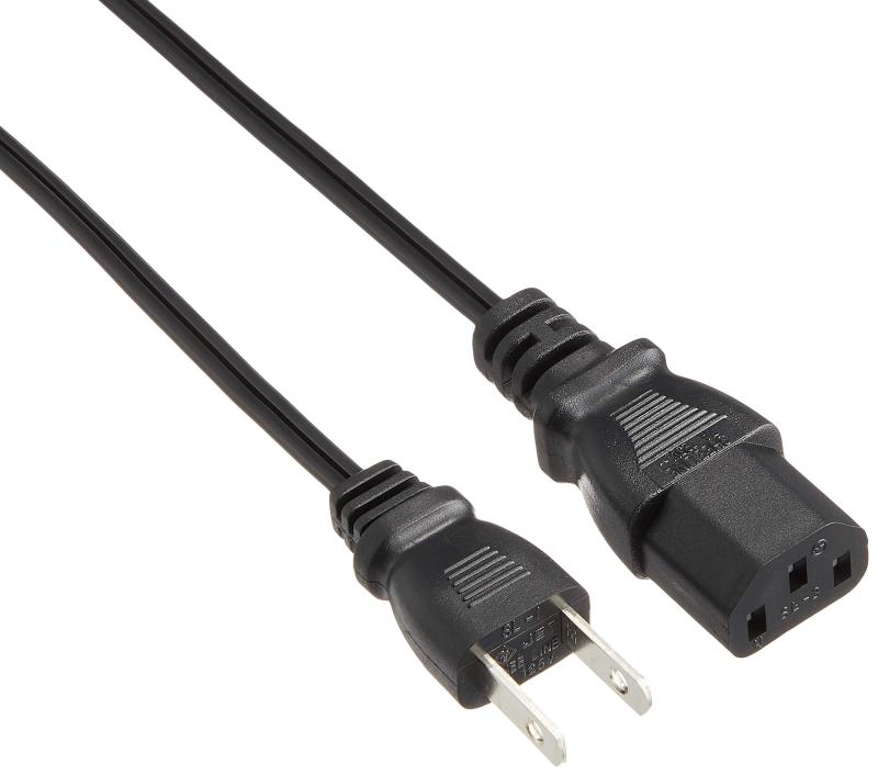 アイネックス AINEX AC電源ケーブル 極細ストレートタイプ ACP-15S-BK(2.0)