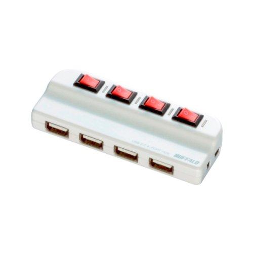 BUFFALO USB2.0Hub セルフ&バスパワー 4ポート 個別スイッチ付