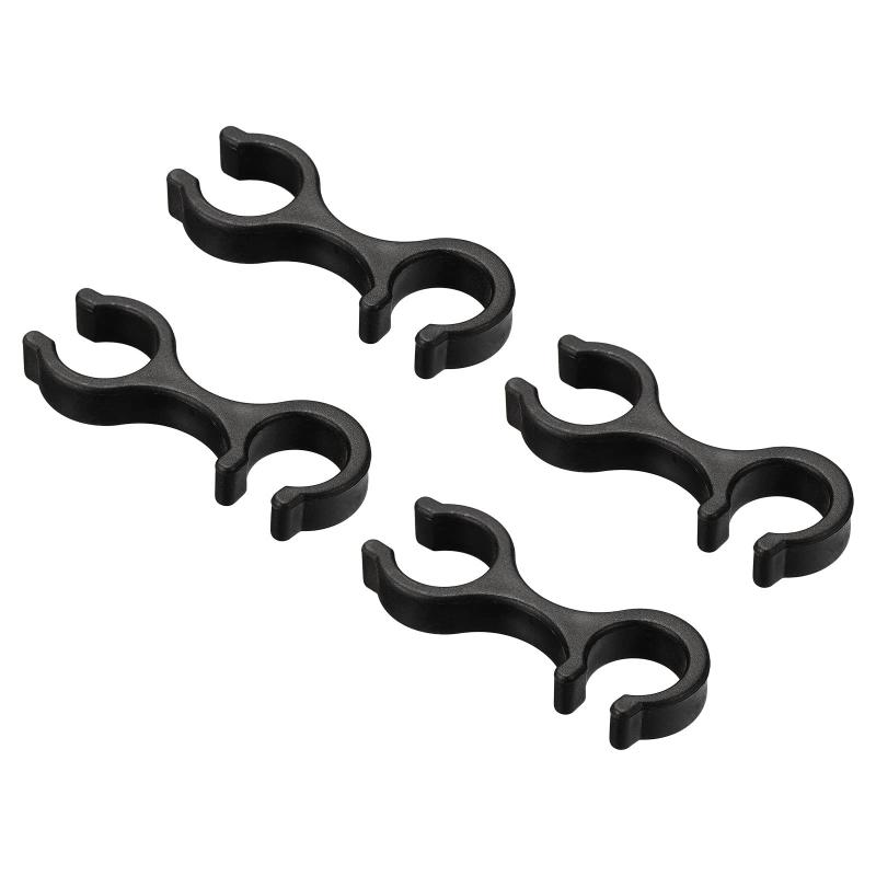 PATIKIL トレッキングポールクリップ 4個 ウォーキングスティック アクセサリー ダブルロッドバックルコネクター 屋外ハイキングキャンプ用トレッキングポールクリップをトレッキングポールに取り付けて、ハイキング中の安定性を高めることができます。トレッキングポールを使用しないときは、簡単に持ち運びできるように一緒に締めることができます。カラー：ブラック; 材料：エンジニアリングプラスチック; 穴の内径：13.5mm,14.5 mm; 全体サイズ：54mm x 8mm（長さ x 厚さ）1. トレッキングポールクリップはプラスチック素材でできており、耐摩耗性、滑り止め、防水性があり、長寿命です。 2. トレッキングポールクリップのデザインは非常に特殊で、2本のトレッキングポールをすばやく安定させることができ、非常に便利です。 3. ほとんどのトレッキングポールに適しており、屋外でのハイキング、泥、雪、またはさまざまな屋外シーンで使用できます。 4. 軽量で、スペースを取らずにいつでもバックパックに入れることができます。トレッキングポールを側面の開口部に挿入します。注：しっかりとフィットするように、トレッキングポールに1対のクリップを使用することをお勧めします。