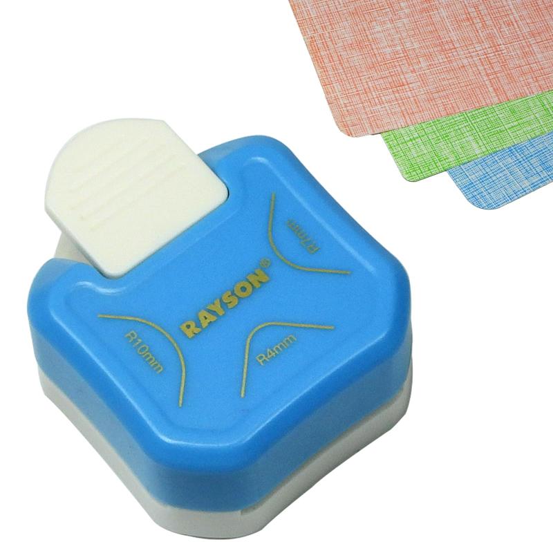 RAYSOONER CR05-B コーナーラウンダーパンチ コーナーパンチ コーナーカッター スリーインワン（R4mm R7mm R10mm） ブルー 紙、写真、名刺、カード用