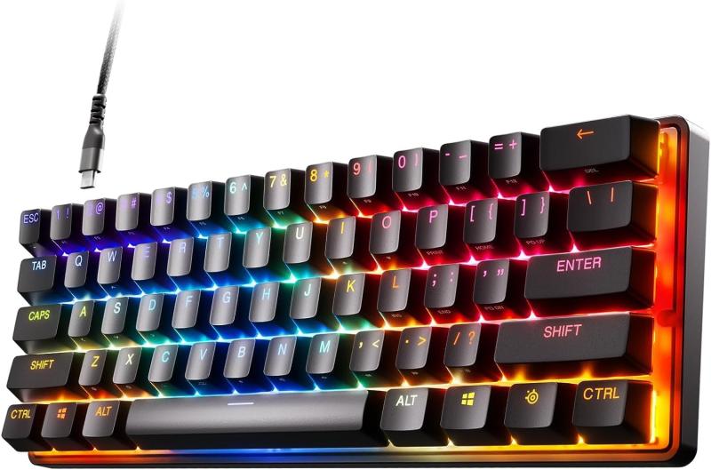 Rakuten - SteelSeries ゲーミングキーボード ミニサイズ Apex Pro Mini US 有線 英語配列 OmniPointスイッチ 2-in-1アクションキー 搭載 64820 ブラック [並行輸入品]