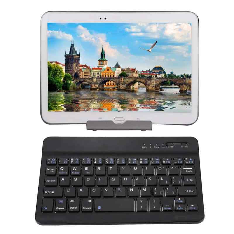 ワイヤレスキーボード、7〜8インチスリムライトアルミ合金BluetoothキーボードAndroid IOS WINブラック、シザーキーボード用