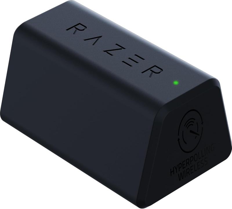 Razer レイザー HyperPolling Wireless Dongle 対応するRazerマウスを最大8,000Hzのワイヤレスポーリングレートにアップグレート可能にするドングル DeathAdder V3 Pro Viper V2 Pro など