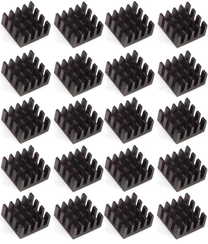 Other - Easycargo 20個 14mm ヒートシンク 14x14x7mm ブラックアルマイトヒートシンク 冷却クーラー GPUチップ VRAM VGA VRAM (14mmx14mmx7mm)