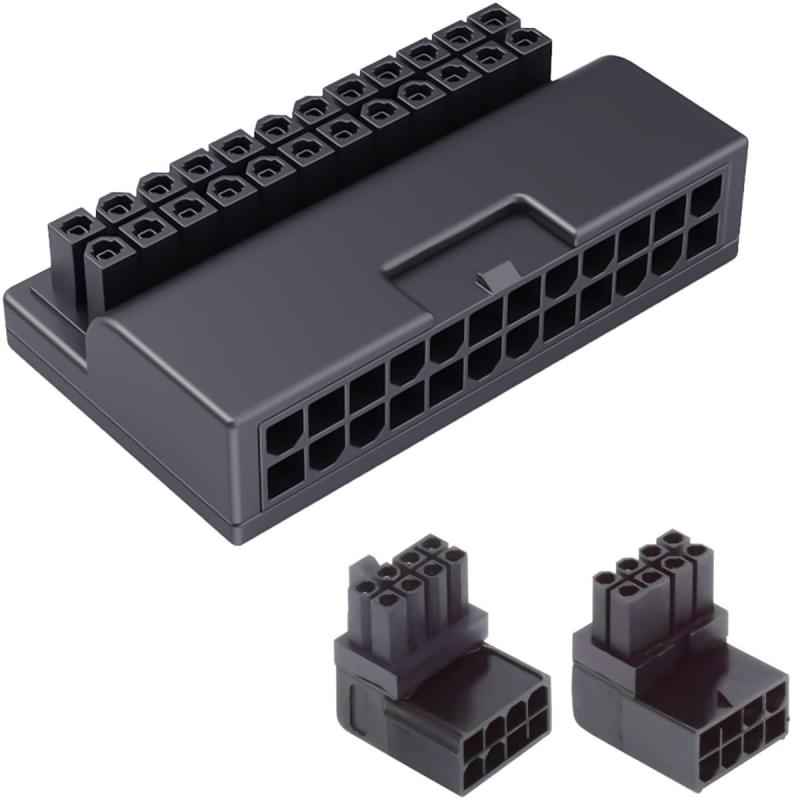 DAOKAI ATX 24ピンオス-メスアダプタ 90�