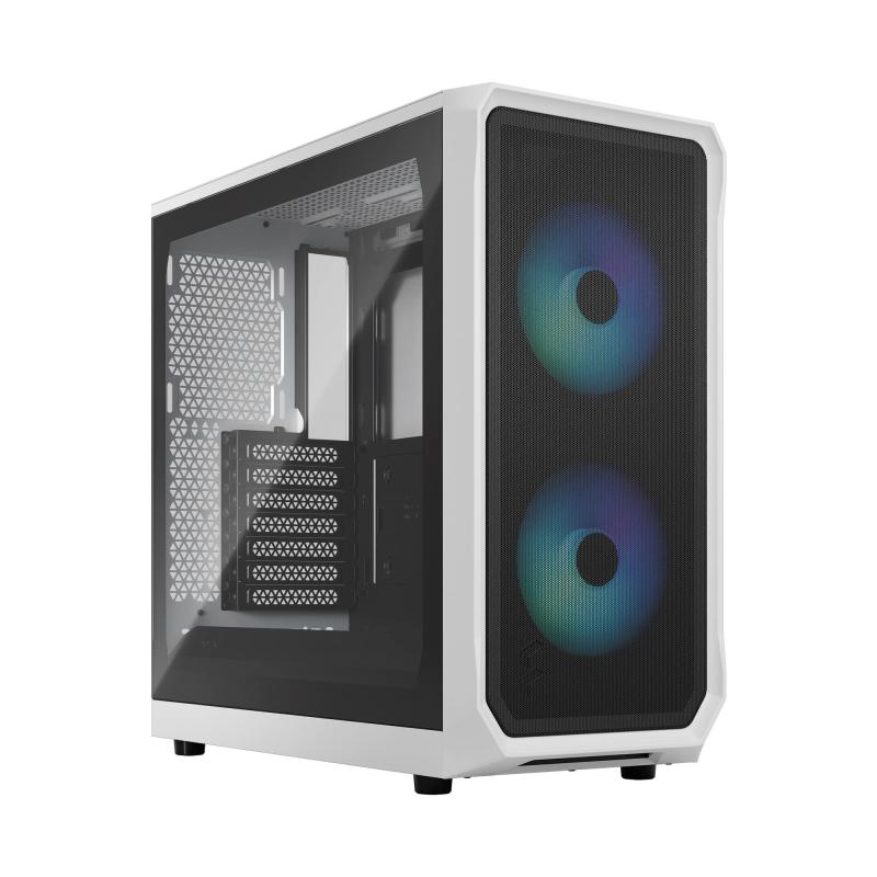WiNDy - Fractal Design Focus 2 RGB White TG Clear Tint エアフロー重視 強化ガラスパネル採用 ATX PCケース ARGBモデル FD-C-FOC2A-04 CS8055