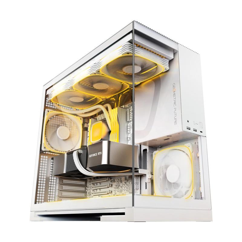 GEOMETRIC FUTURE ミドルタワーPCケース Model 5 White with 5FAN 「Squama 2503-1...