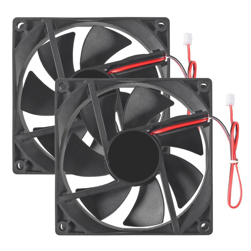 2Pcs 92mm x 92mm x 25mm ファン DC 12V 9225 PC コンピュータケース CPU クーラー ラジエーター XH2.54 2Pin を冷却するためのブラシレス冷却ケースファン
