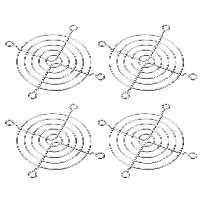 Rakuten - PATIKIL 80mm ファンフィンガーグリル 4個入り 304ステンレス鋼 グリル プロテクター ガード ファン 保護カバー 80x80mm ファン DIY 機器 コンピューター シルバー