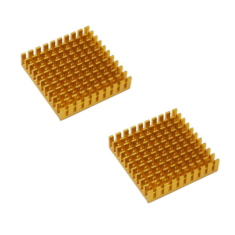 waves 2個 アルミ ヒートシンク 45x45x10mm 熱伝導テープ付き
