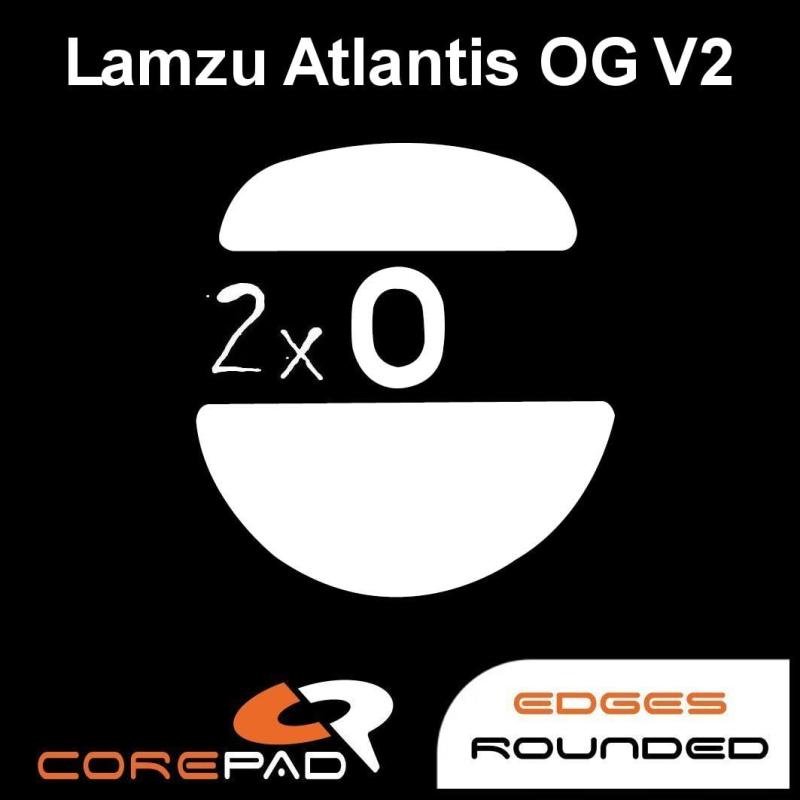 Corepad Skatez Lamzu Atlantis OG V2 Superlight/Lamzu Atlantis OG V2 4K Superlight用マウスソール 2set【】