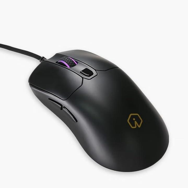 Cases - IROK HE2 ゲーミングマウス 有線 左右対称 68g 軽量 光学式 USB エルゴノミック形状 サイドボタン ポーリングレート 1000Hz DPI調整可 RGB搭載 クリック耐性2000万回